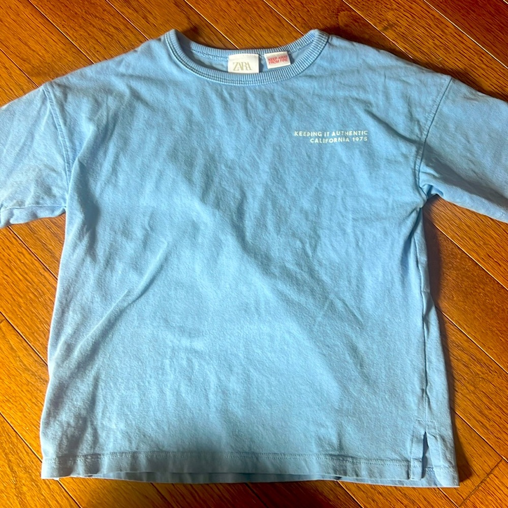 Zara Kids Boys Blue California 1975 Graphic T-Shirt Size 3-4Y